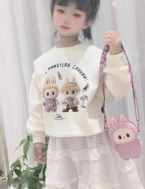 ÁO SWEATER LABUBU TRẮNG