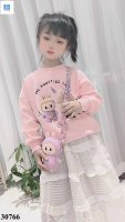 ÁO SWEATER LABUBU HỒNG