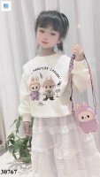 ÁO SWEATER LABUBU TRẮNG