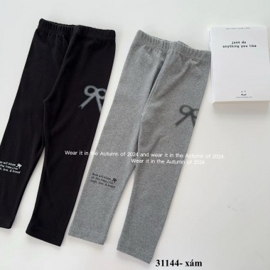 quần legging nơ- xám