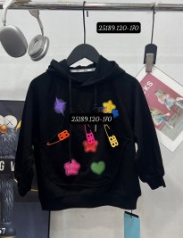 Áo Hoodie sao đính- Đen